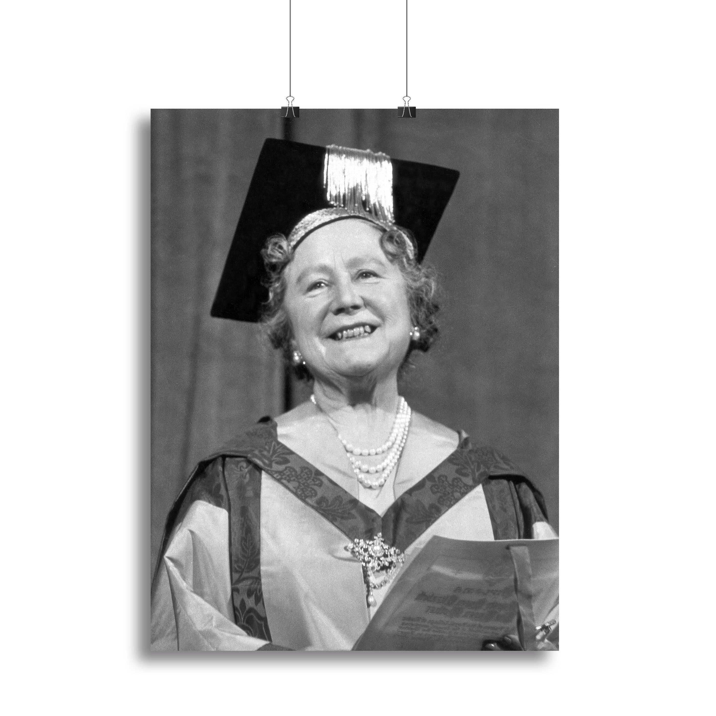 The Queen Mother with her honorary music degree Canvas Print or Poster - Canvas Art Rocks - 2