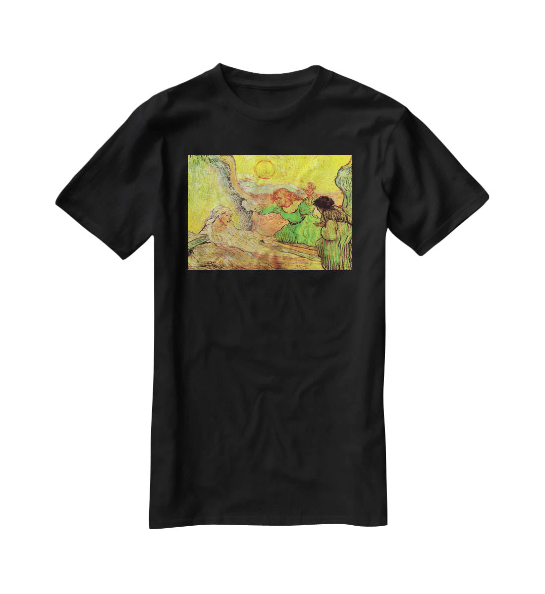 The Raising of Lazarus after Rembrandt by Van Gogh T-Shirt - Canvas Art Rocks - 1