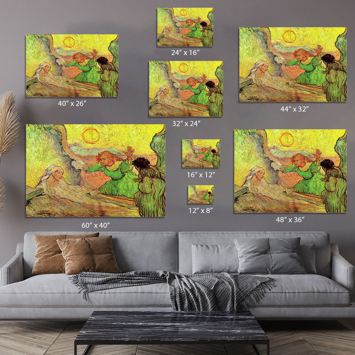 The Raising of Lazarus after Rembrandt by Van Gogh Canvas Print or Poster - Canvas Art Rocks - 7