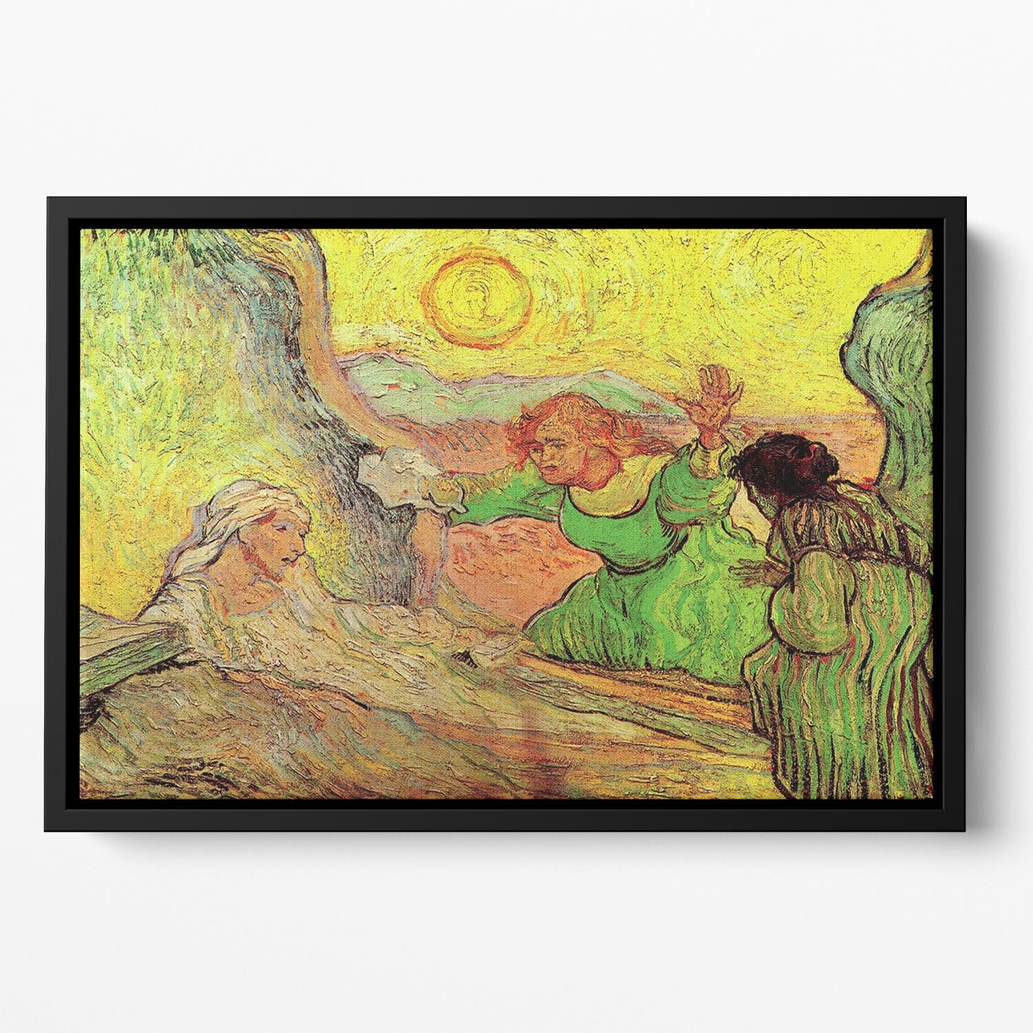 The Raising of Lazarus after Rembrandt by Van Gogh Floating Framed ...