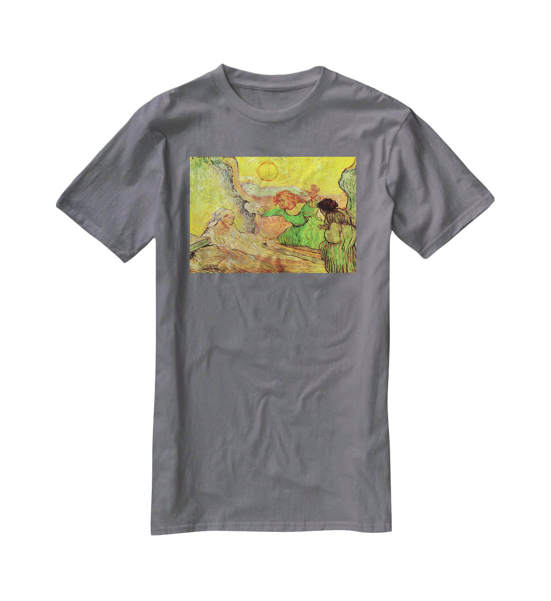 The Raising of Lazarus after Rembrandt by Van Gogh T-Shirt - Canvas Art Rocks - 3
