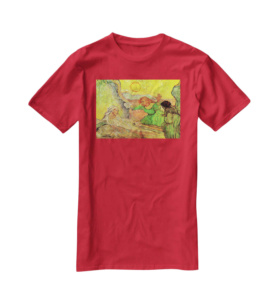 The Raising of Lazarus after Rembrandt by Van Gogh T-Shirt - Canvas Art Rocks - 4