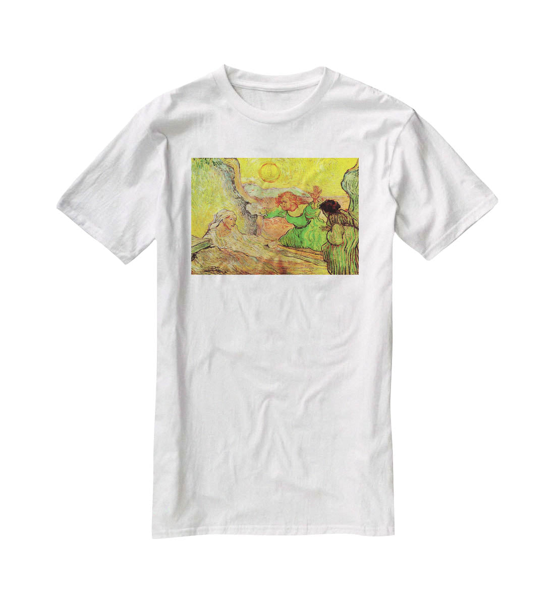 The Raising of Lazarus after Rembrandt by Van Gogh T-Shirt - Canvas Art Rocks - 5