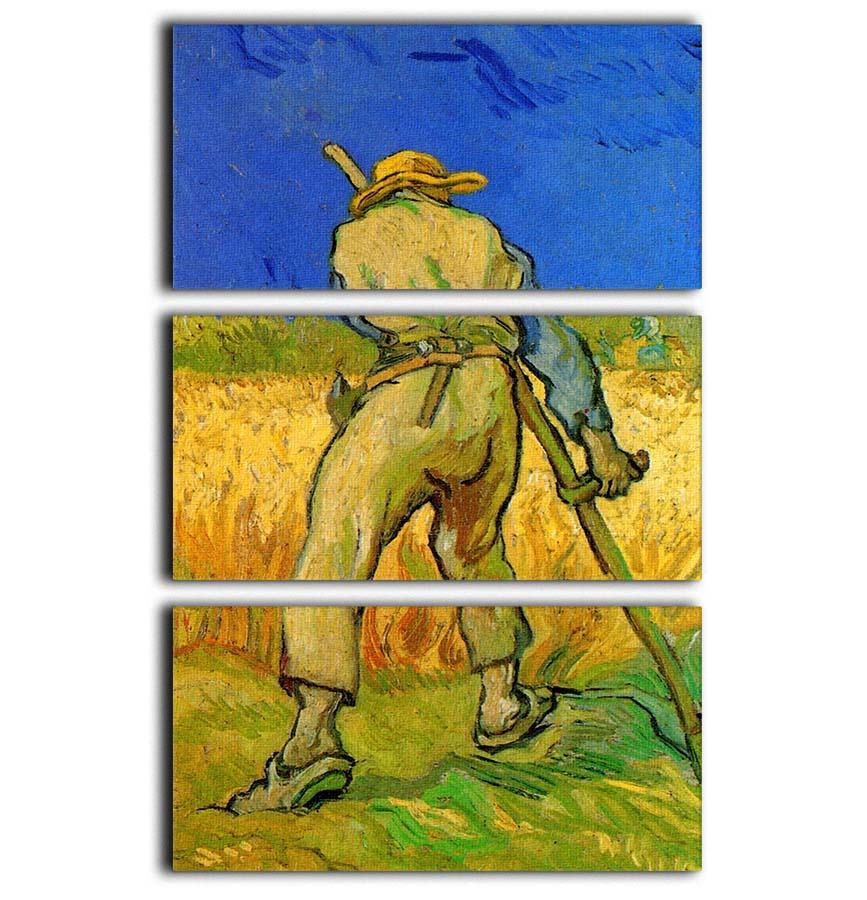 The Reaper by Van Gogh 3 Split Panel Canvas Print - Canvas Art Rocks - 1