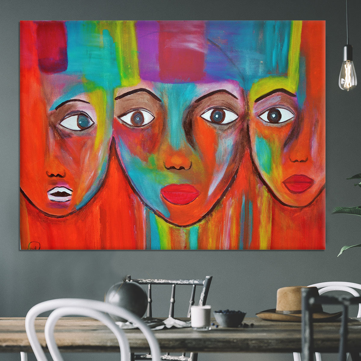 The Red Faces Canvas Print or Poster - Canvas Art Rocks - 3