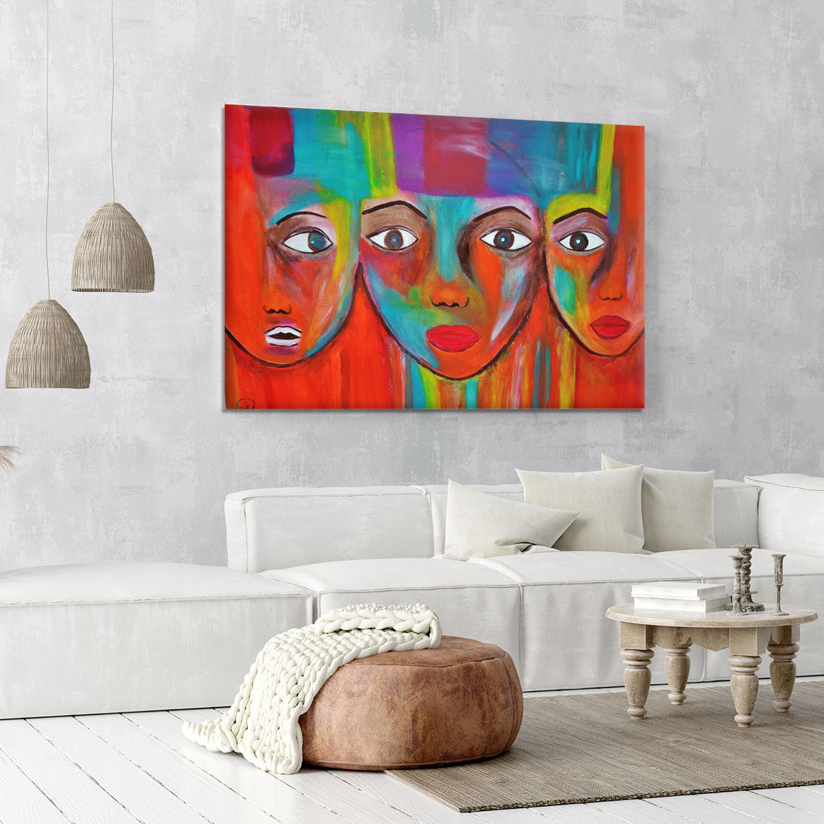 The Red Faces Canvas Print or Poster - Canvas Art Rocks - 6