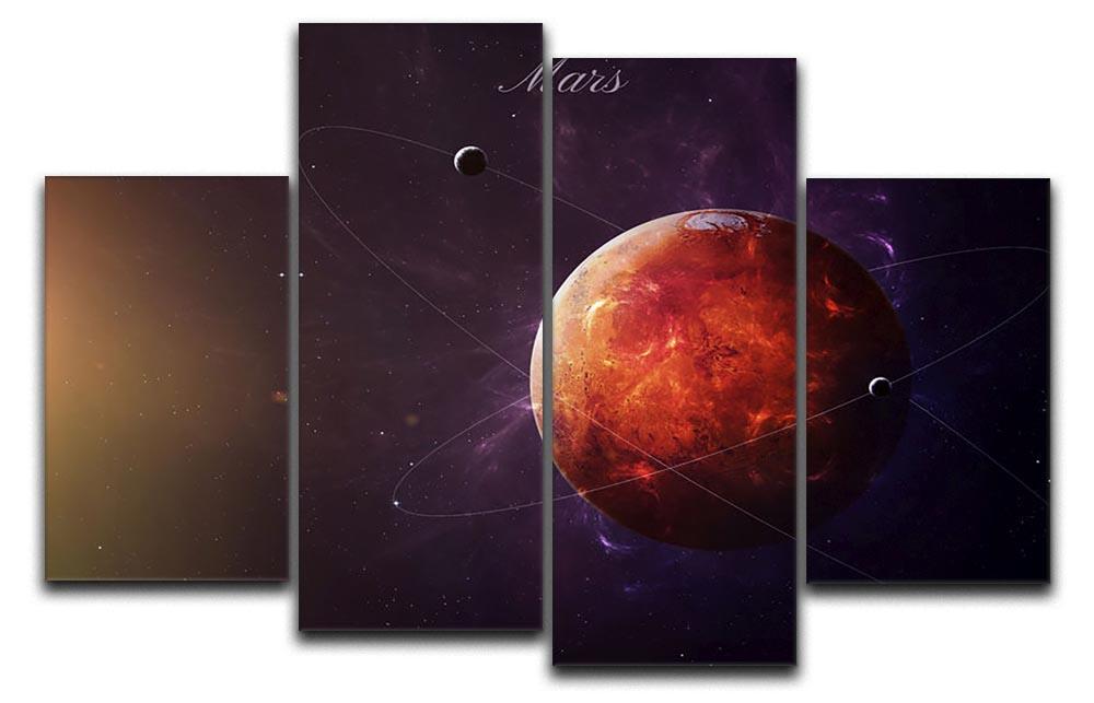 The Red Planet Mars 4 Split Panel Canvas  - Canvas Art Rocks - 1