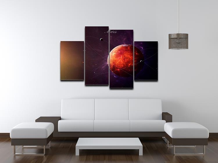 The Red Planet Mars 4 Split Panel Canvas - Canvas Art Rocks - 3