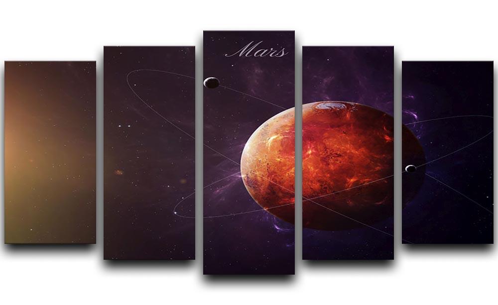 The Red Planet Mars 5 Split Panel Canvas  - Canvas Art Rocks - 1