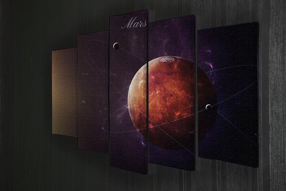 The Red Planet Mars 5 Split Panel Canvas - Canvas Art Rocks - 2