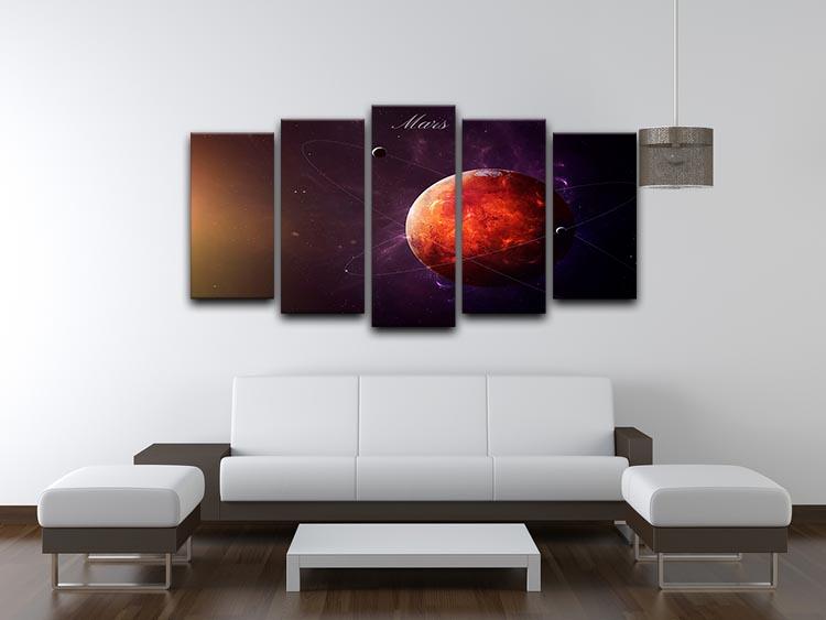 The Red Planet Mars 5 Split Panel Canvas - Canvas Art Rocks - 3