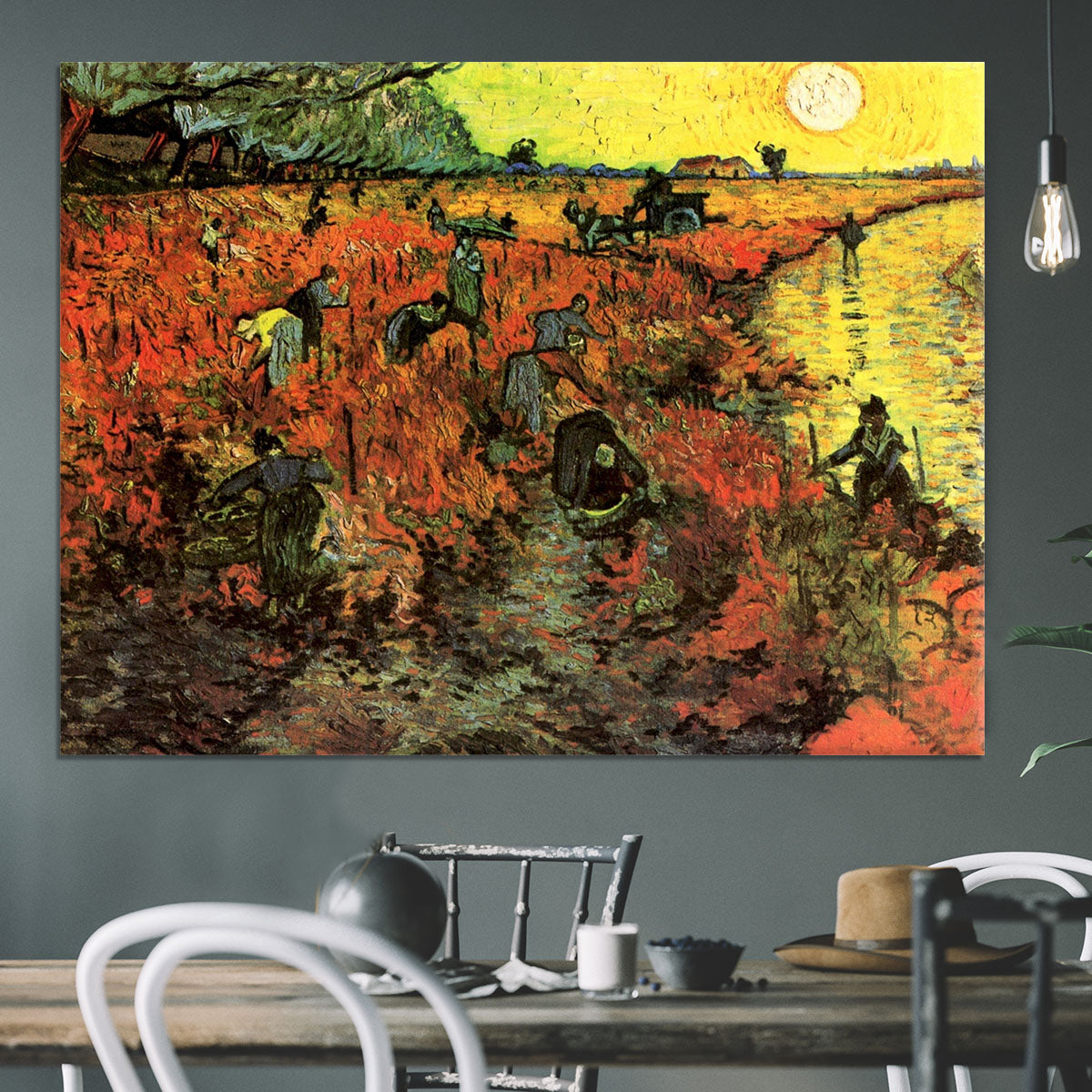 The Red Vineyard by Van Gogh Canvas Print or Poster - Canvas Art Rocks - 3