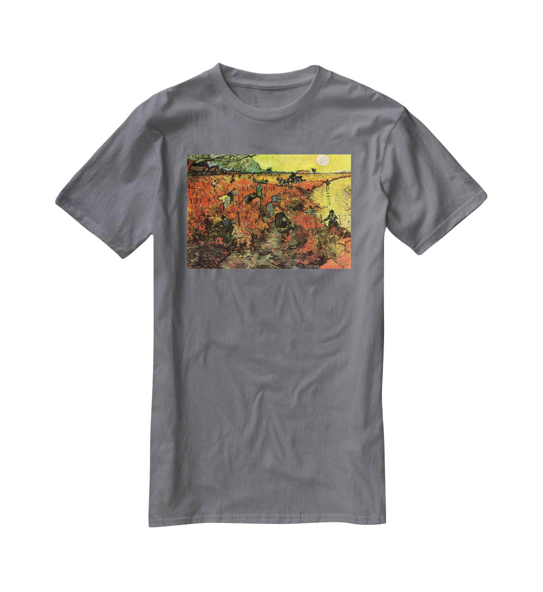 The Red Vineyard by Van Gogh T-Shirt - Canvas Art Rocks - 3