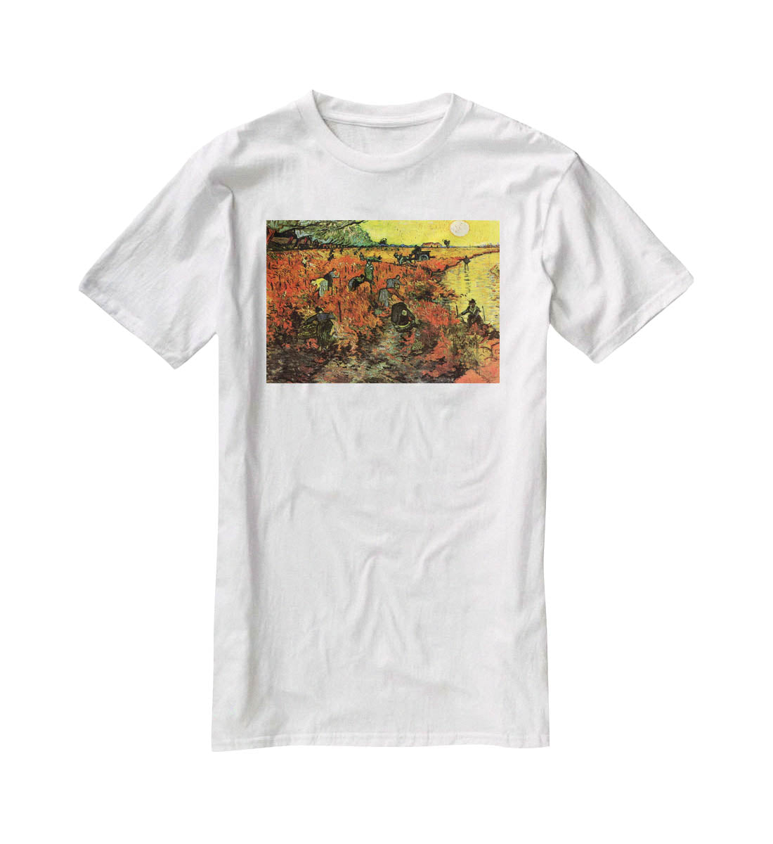 The Red Vineyard by Van Gogh T-Shirt - Canvas Art Rocks - 5
