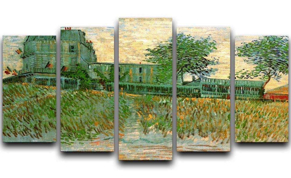 The Restaurant de la Sirene at Asnieres by Van Gogh 5 Split Panel Canvas  - Canvas Art Rocks - 1