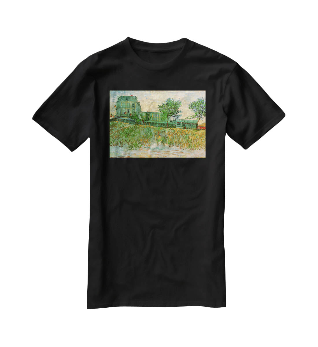 The Restaurant de la Sirene at Asnieres by Van Gogh T-Shirt - Canvas Art Rocks - 1