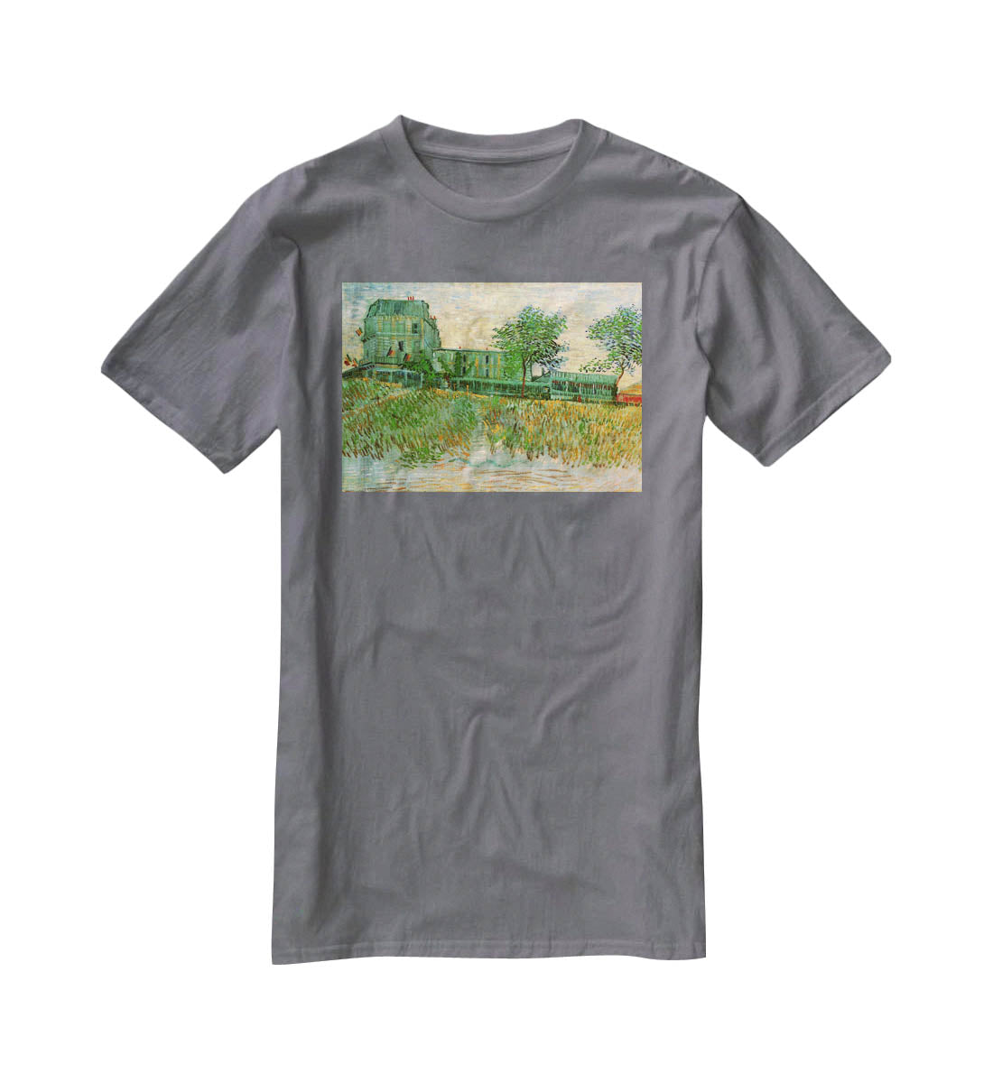 The Restaurant de la Sirene at Asnieres by Van Gogh T-Shirt - Canvas Art Rocks - 3