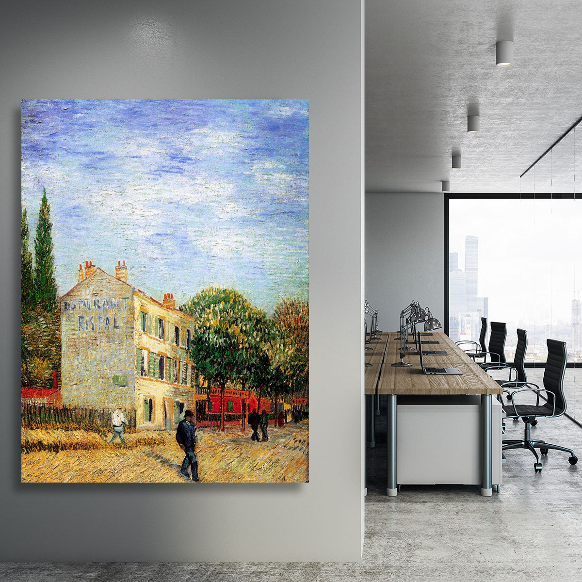 The Rispal Restaurant at Asnieres by Van Gogh Canvas Print or Poster - Canvas Art Rocks - 3