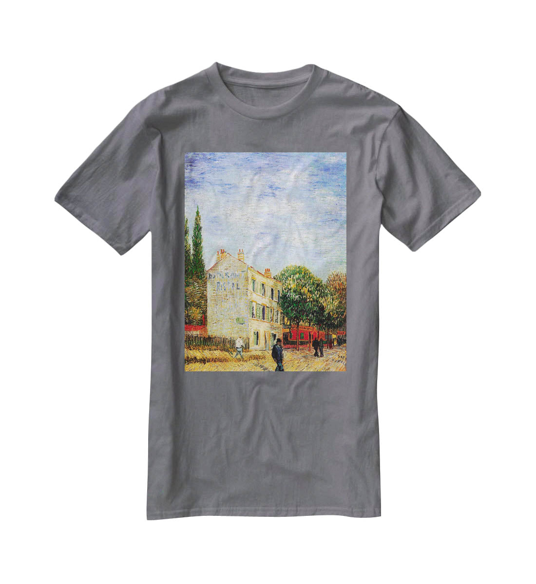The Rispal Restaurant at Asnieres by Van Gogh T-Shirt - Canvas Art Rocks - 3