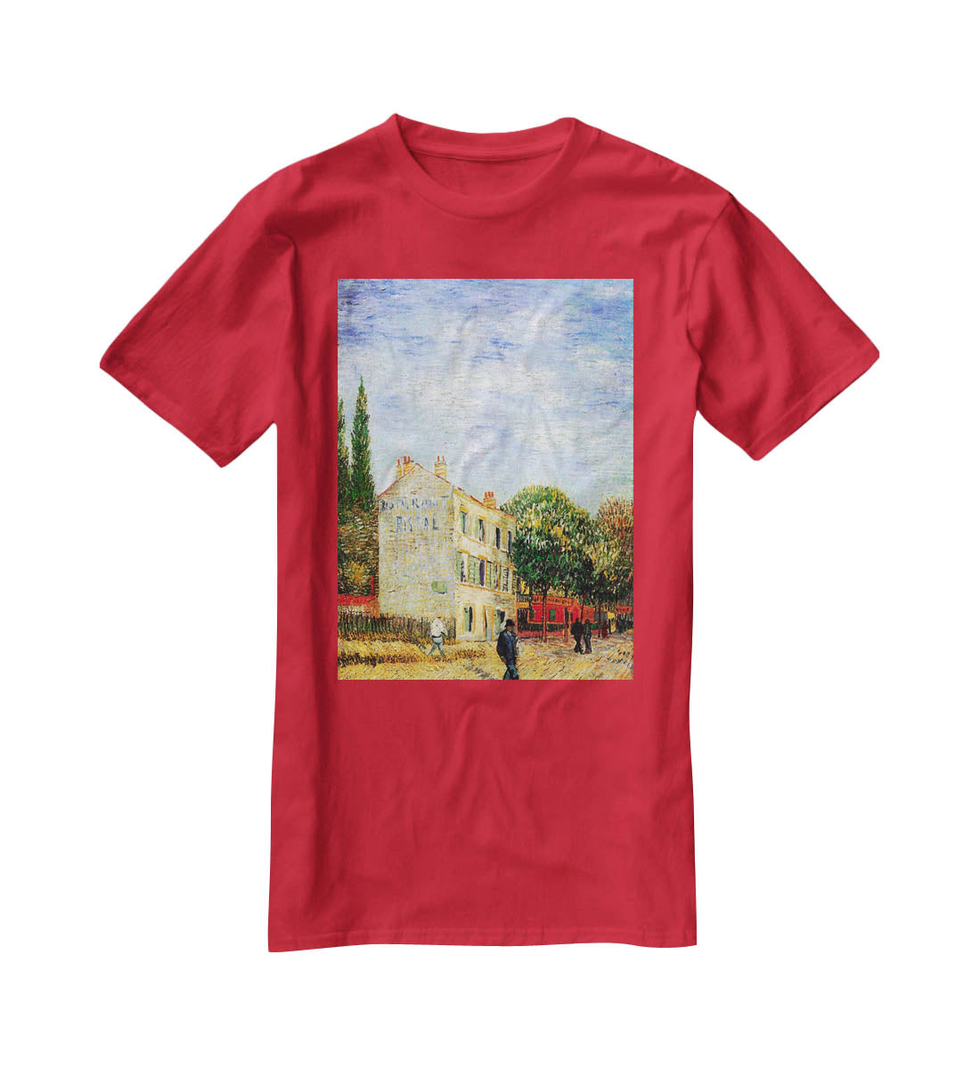 The Rispal Restaurant at Asnieres by Van Gogh T-Shirt - Canvas Art Rocks - 4