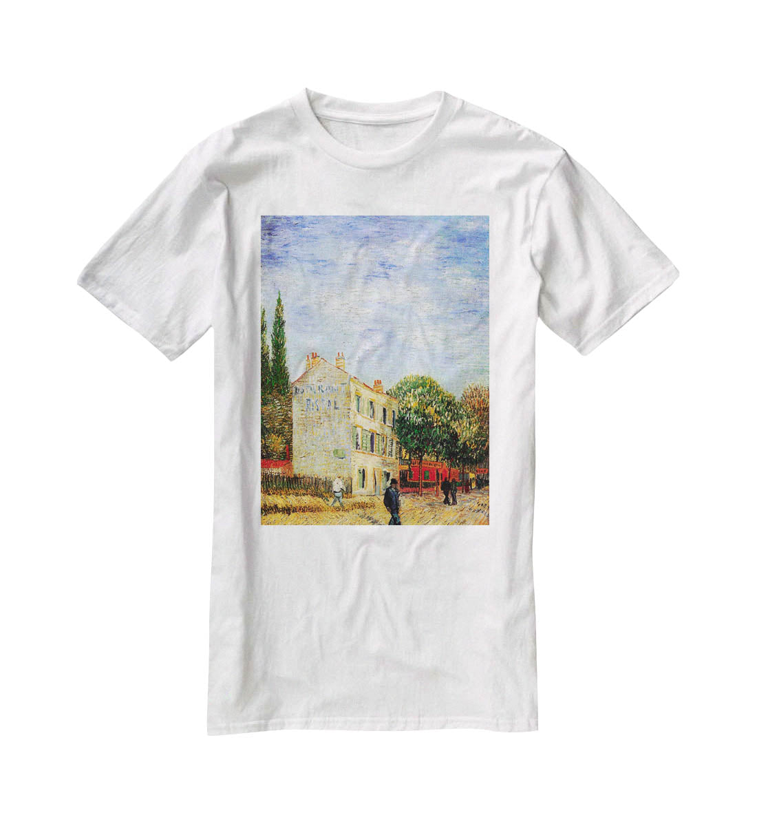 The Rispal Restaurant at Asnieres by Van Gogh T-Shirt - Canvas Art Rocks - 5