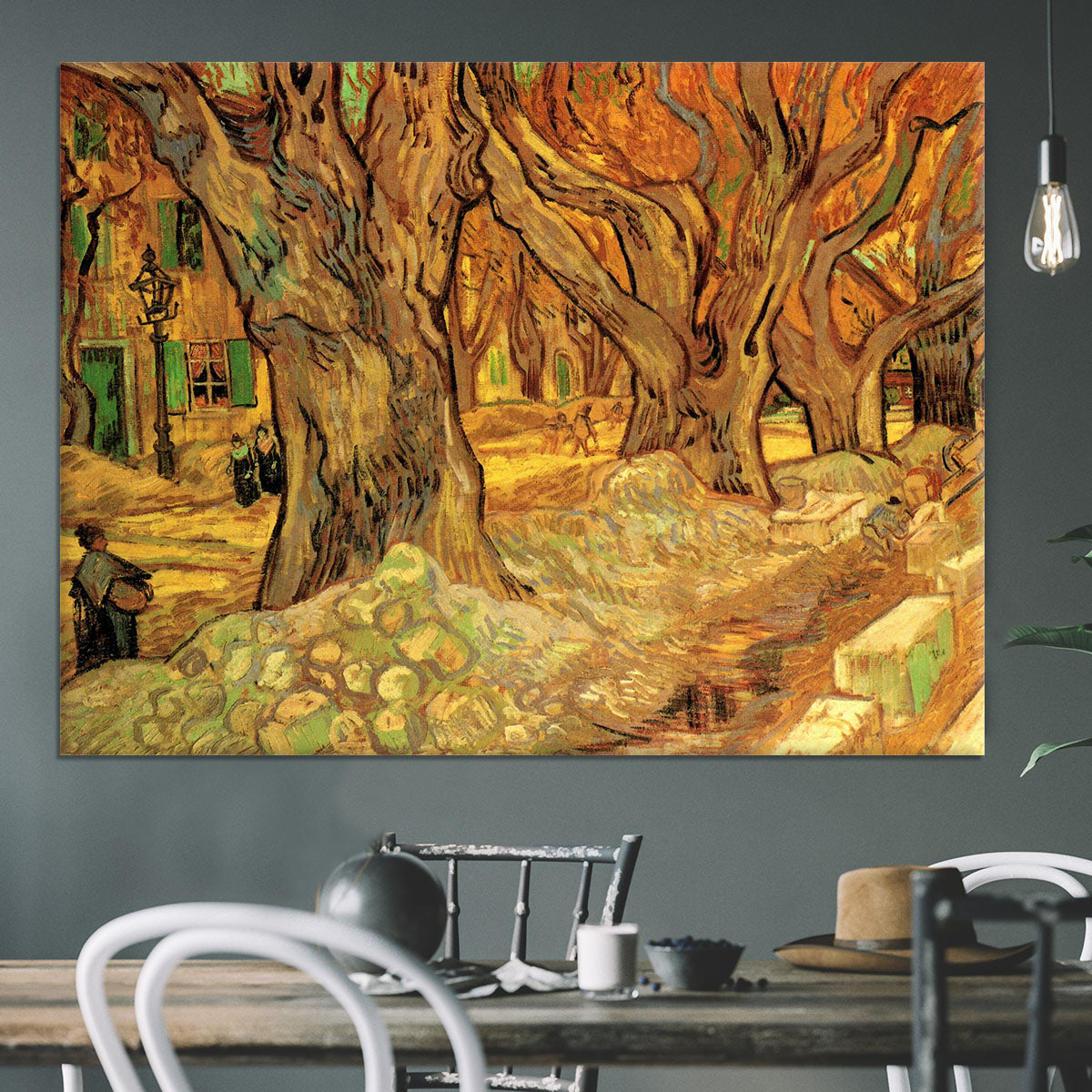 The Road Menders 2 by Van Gogh Canvas Print or Poster - Canvas Art Rocks - 3