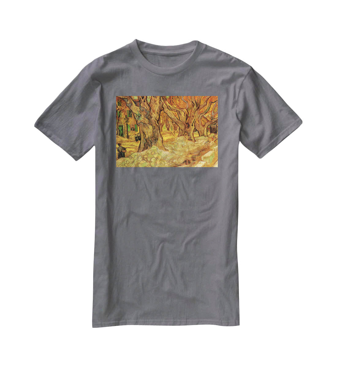The Road Menders 2 by Van Gogh T-Shirt - Canvas Art Rocks - 3