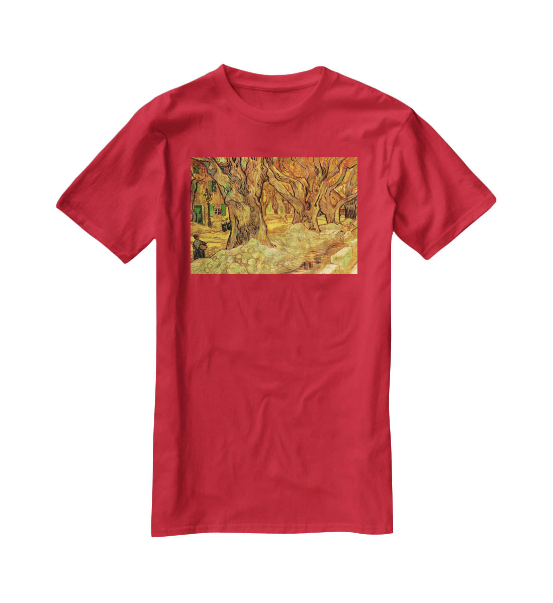 The Road Menders 2 by Van Gogh T-Shirt - Canvas Art Rocks - 4