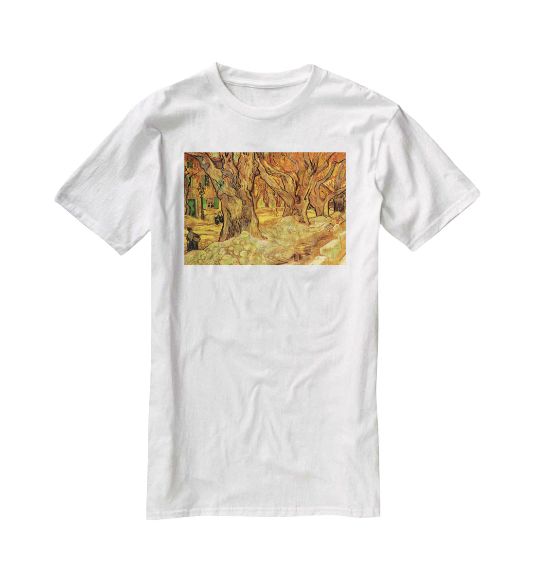The Road Menders 2 by Van Gogh T-Shirt - Canvas Art Rocks - 5