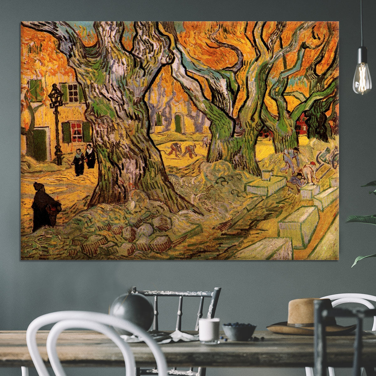 The Road Menders by Van Gogh Canvas Print or Poster - Canvas Art Rocks - 3