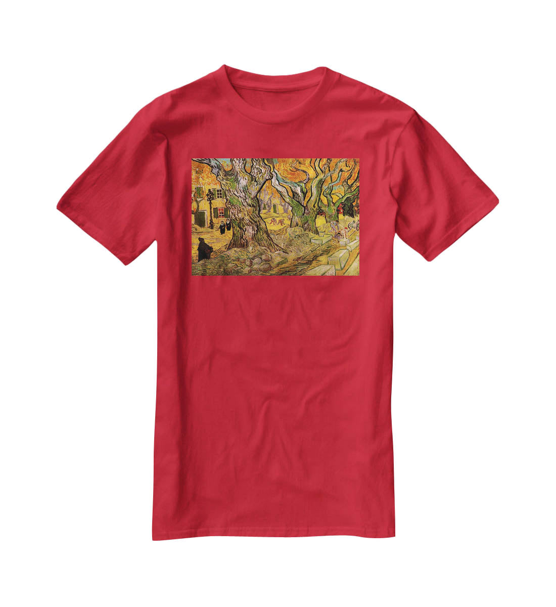 The Road Menders by Van Gogh T-Shirt - Canvas Art Rocks - 4