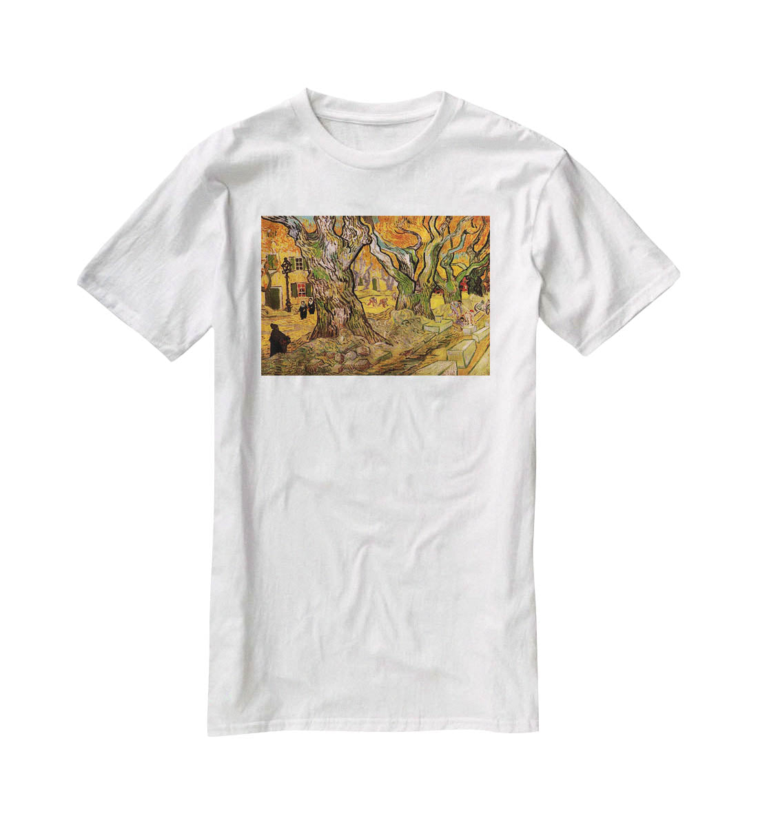 The Road Menders by Van Gogh T-Shirt - Canvas Art Rocks - 5