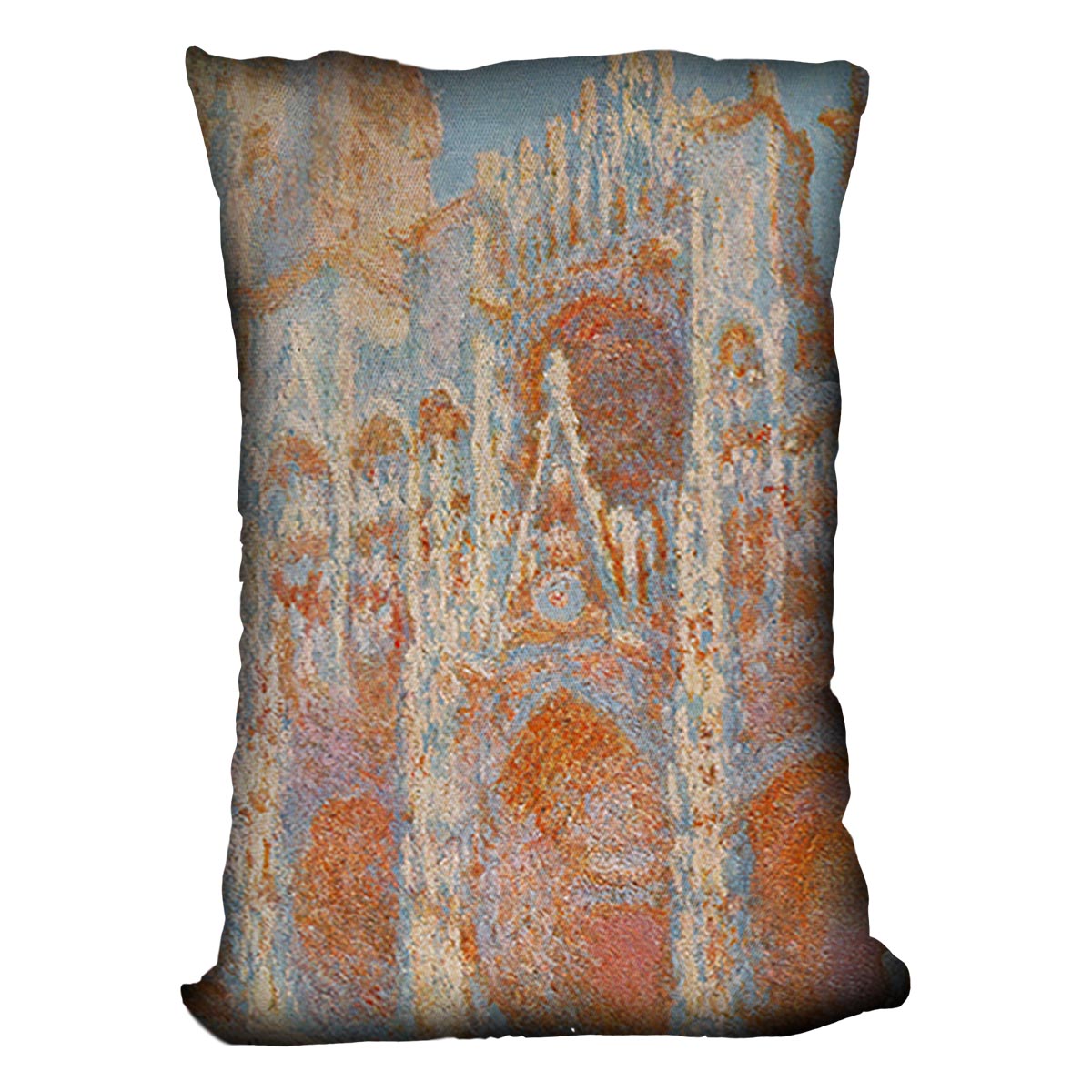 The Rouen Cathedral The facade at sunset by Monet Cushion