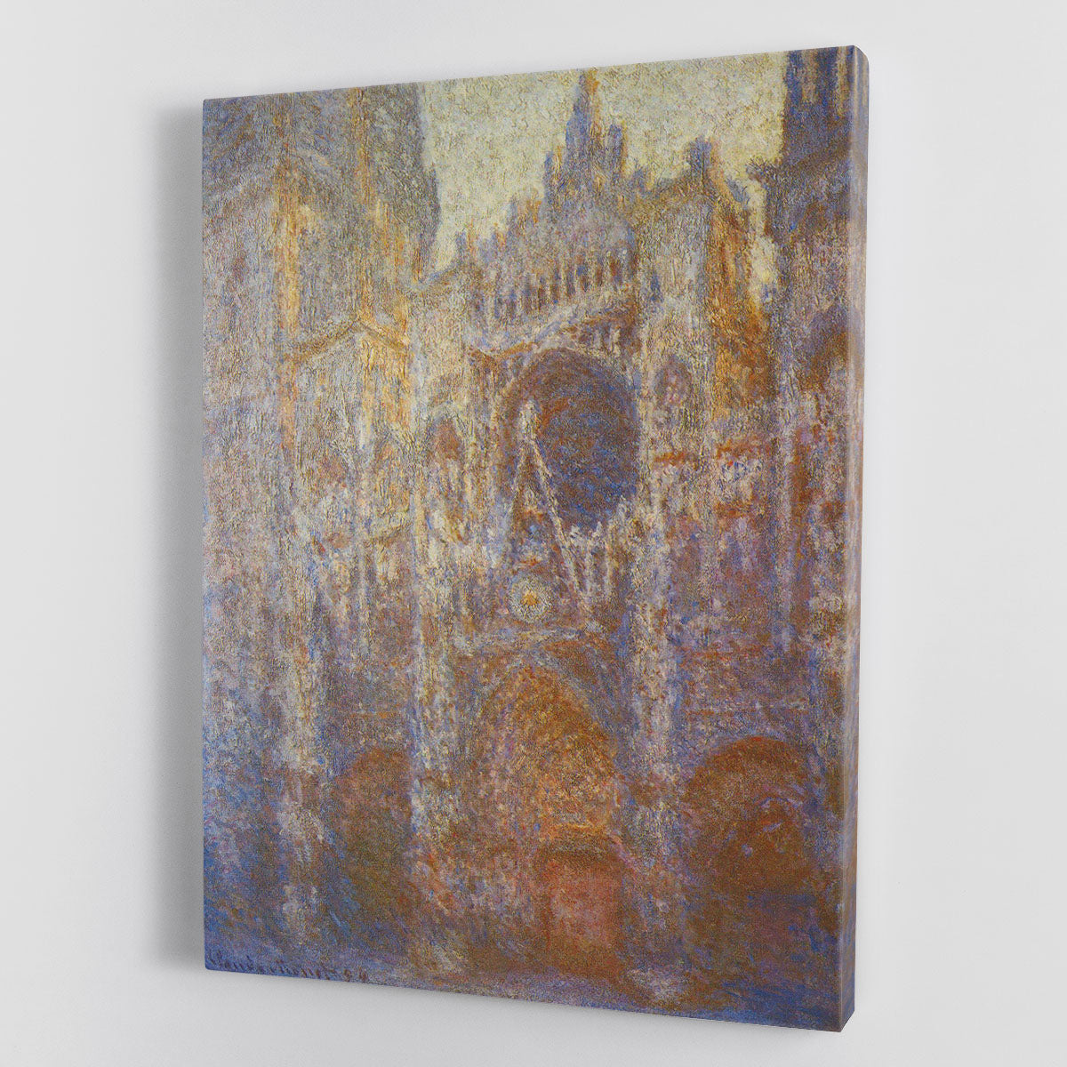 The Rouen Cathedral West facade by Monet Canvas Print or Poster - Canvas Art Rocks - 1