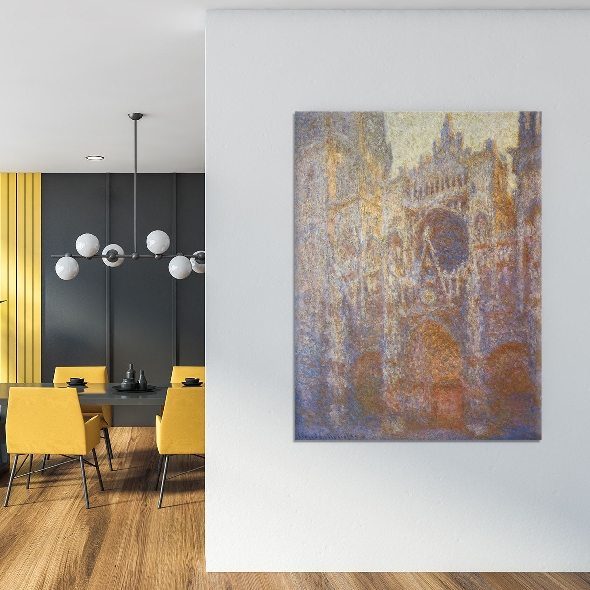 The Rouen Cathedral West facade by Monet Canvas Print or Poster - Canvas Art Rocks - 4