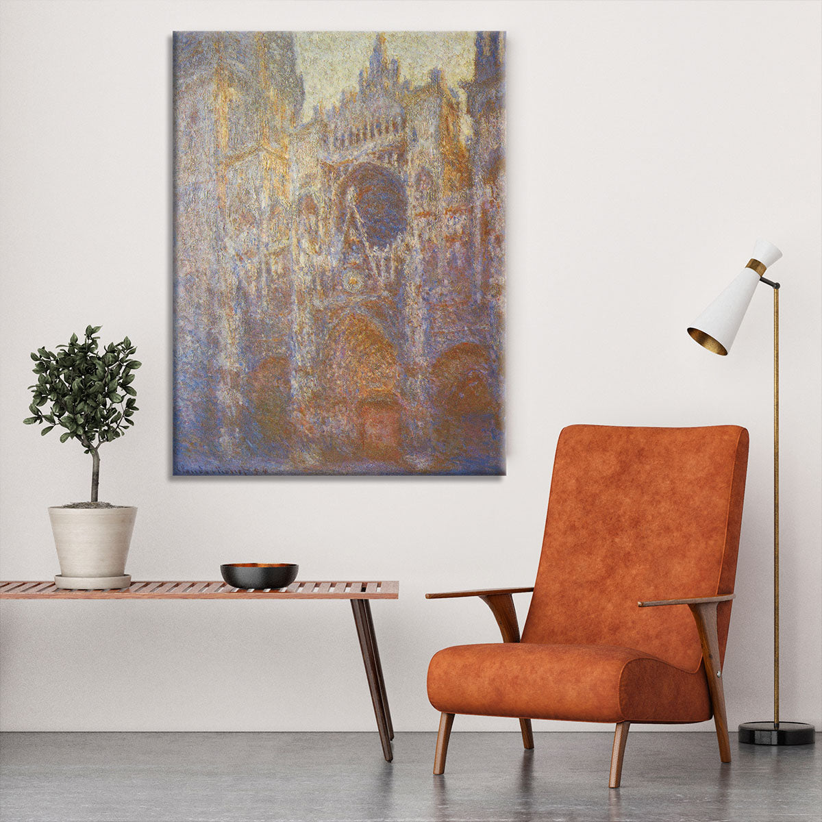 The Rouen Cathedral West facade by Monet Canvas Print or Poster - Canvas Art Rocks - 6