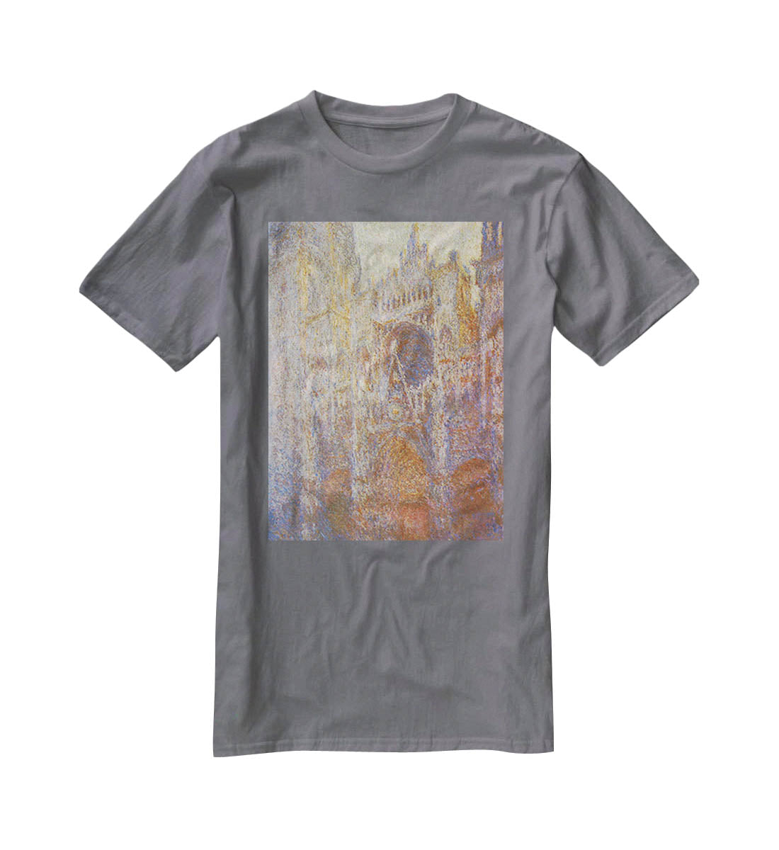 The Rouen Cathedral West facade by Monet T-Shirt - Canvas Art Rocks - 3