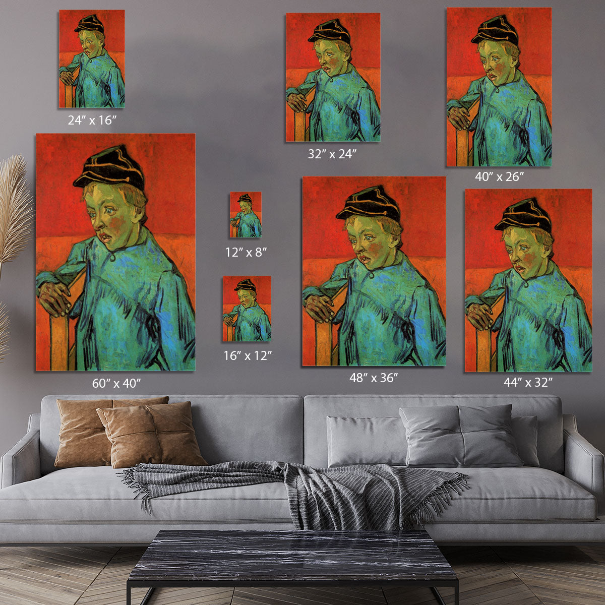 The Schoolboy Camille Roulin by Van Gogh Canvas Print or Poster - Canvas Art Rocks - 7