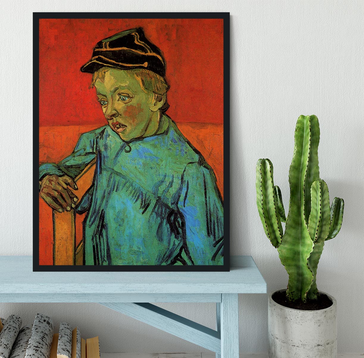 The Schoolboy Camille Roulin by Van Gogh Framed Print - Canvas Art Rocks - 2