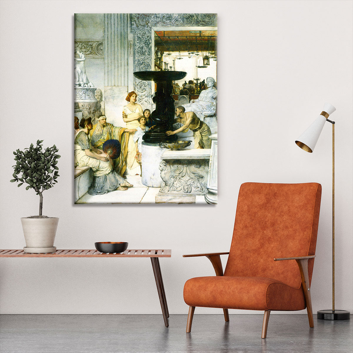 The Sculpture Gallery by Alma Tadema Canvas Print or Poster - Canvas Art Rocks - 6