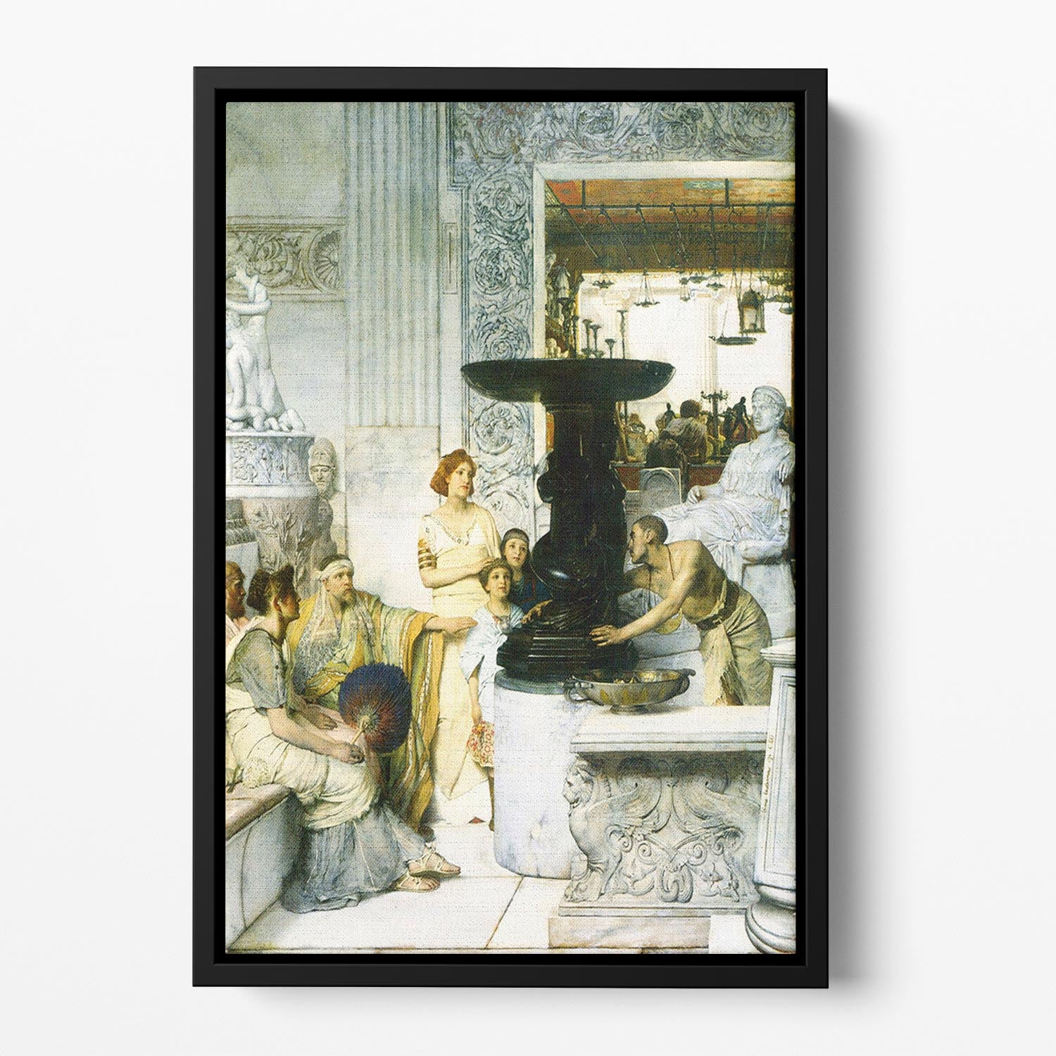 The Sculpture Gallery by Alma Tadema Floating Framed Canvas - Canvas Art Rocks - 2