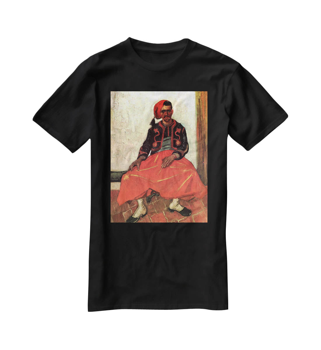 The Seated Zouave by Van Gogh T-Shirt - Canvas Art Rocks - 1