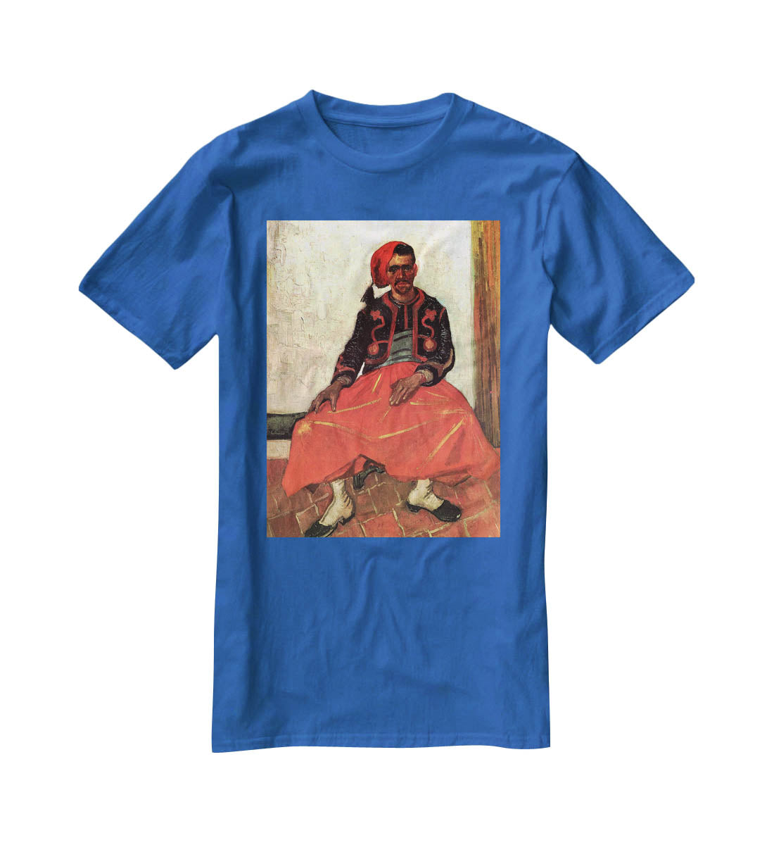The Seated Zouave by Van Gogh T-Shirt - Canvas Art Rocks - 2