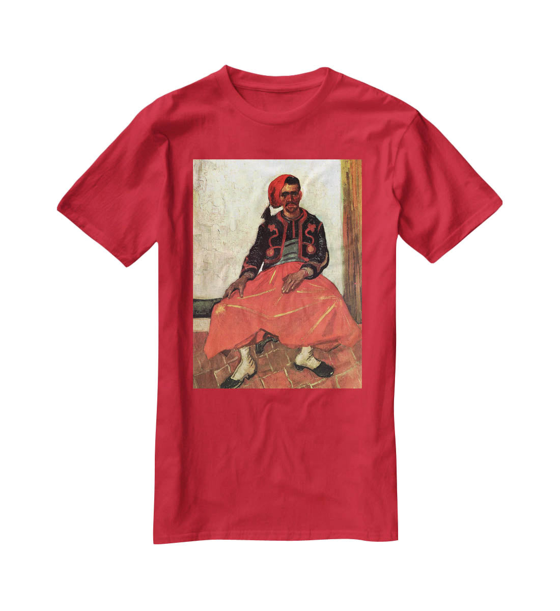 The Seated Zouave by Van Gogh T-Shirt - Canvas Art Rocks - 4