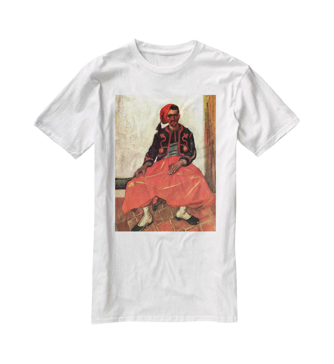 The Seated Zouave by Van Gogh T-Shirt - Canvas Art Rocks - 5