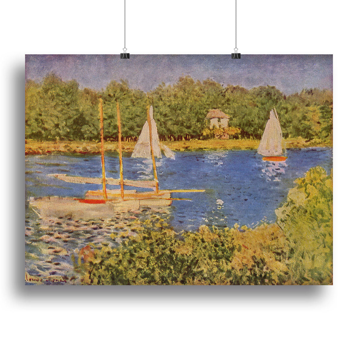 The Seine at Argenteuil Basin by Monet Canvas Print or Poster - Canvas Art Rocks - 2