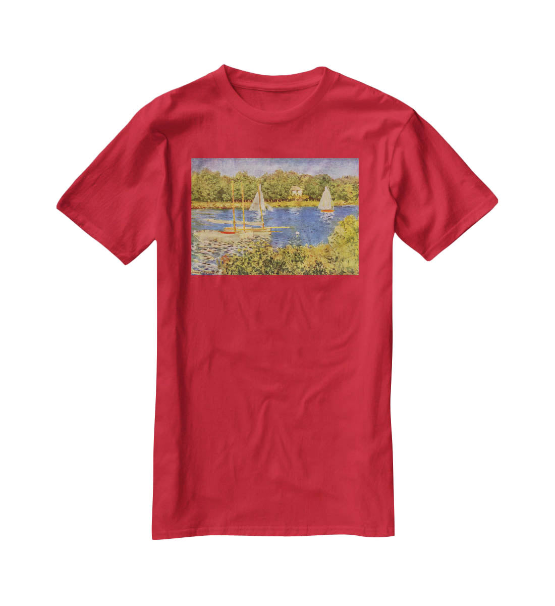The Seine at Argenteuil Basin by Monet T-Shirt - Canvas Art Rocks - 4