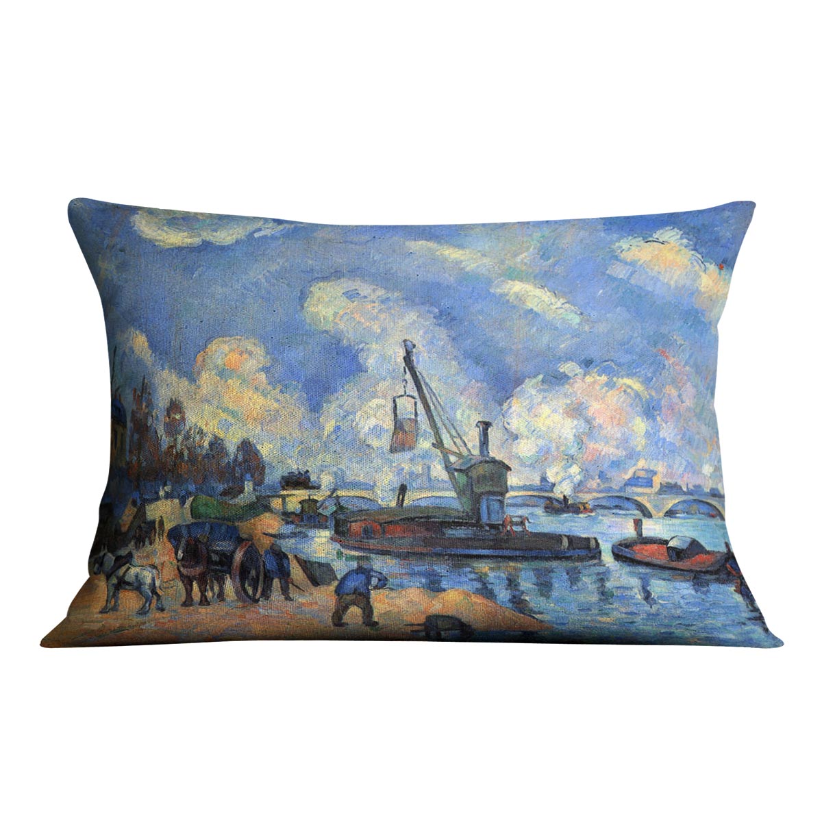 The Seine at Bercy by Cezanne Cushion