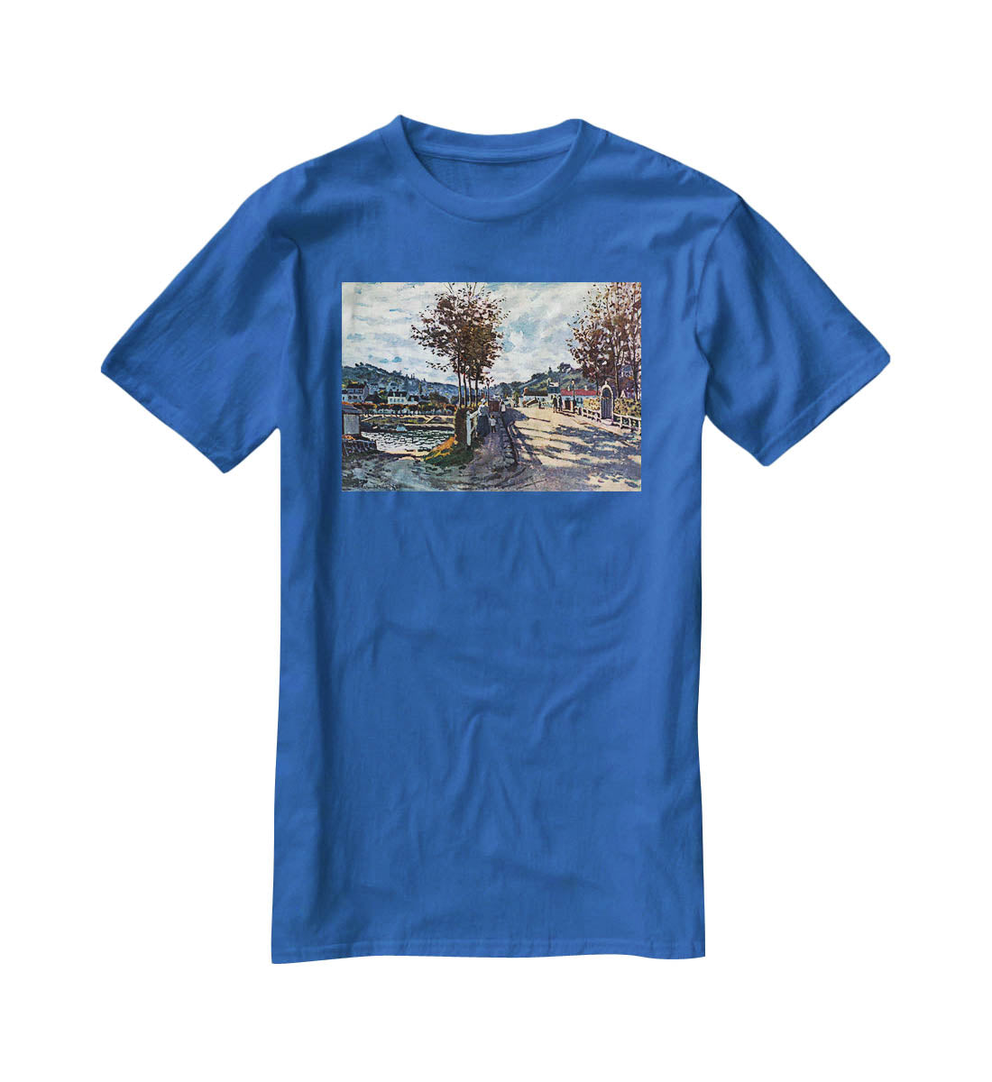 The Seine at Bougival by Monet T-Shirt - Canvas Art Rocks - 2