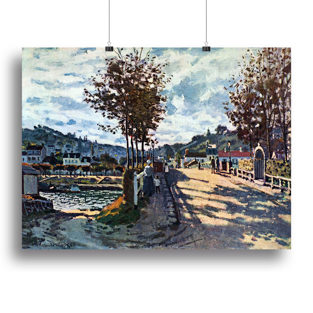The Seine at Bougival by Monet Canvas Print or Poster - Canvas Art Rocks - 2